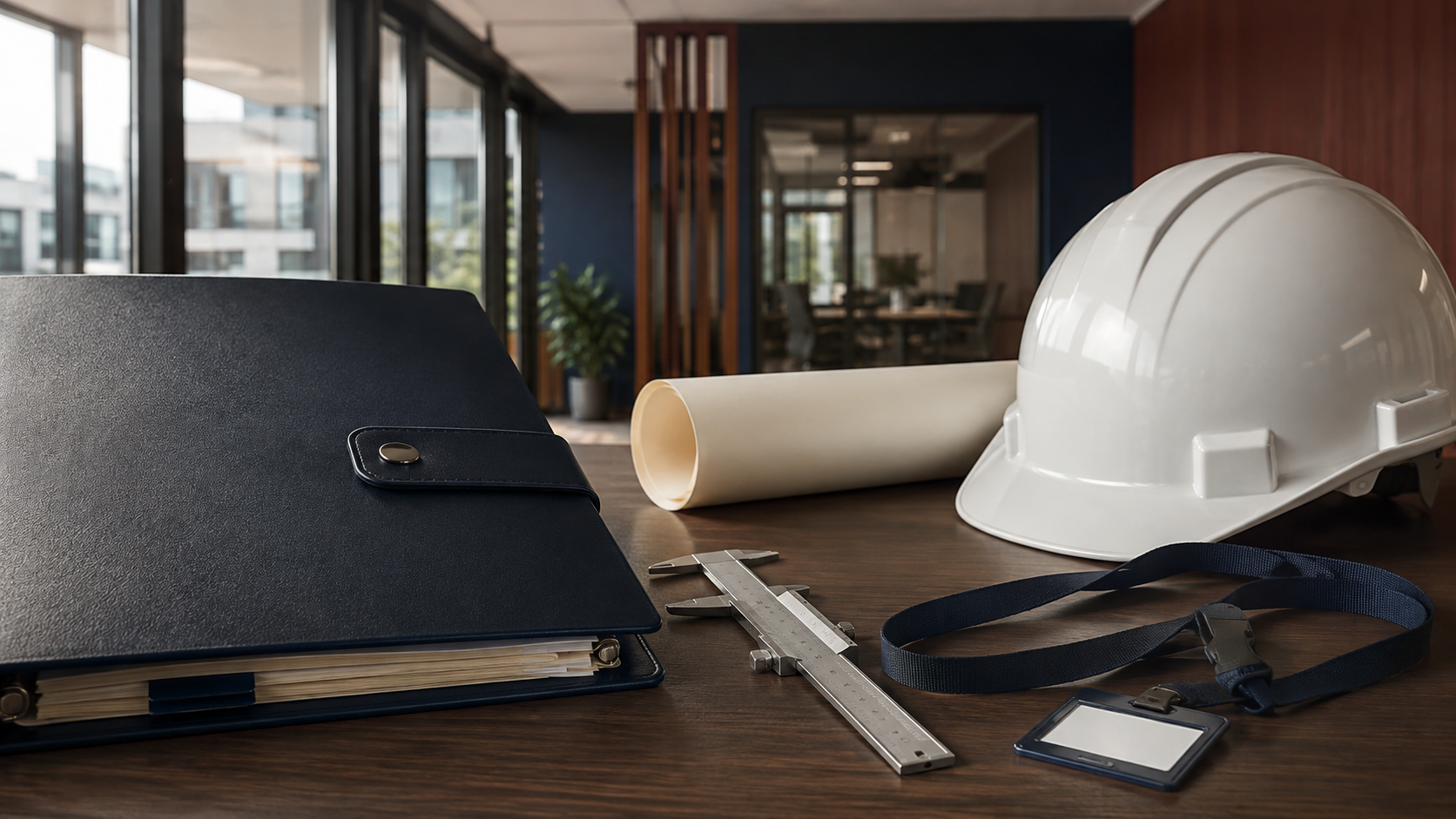 A secure folder, helmet, engineering tool and healthcare lanyard.